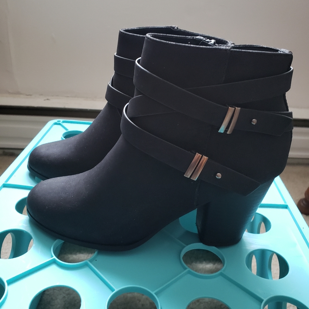Black Charlotte Russe boots, size 8, worn once